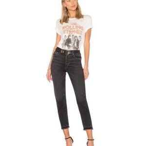 AGOLDE Jamie Jeans Straight Leg Gray Black Size 27 Revolve